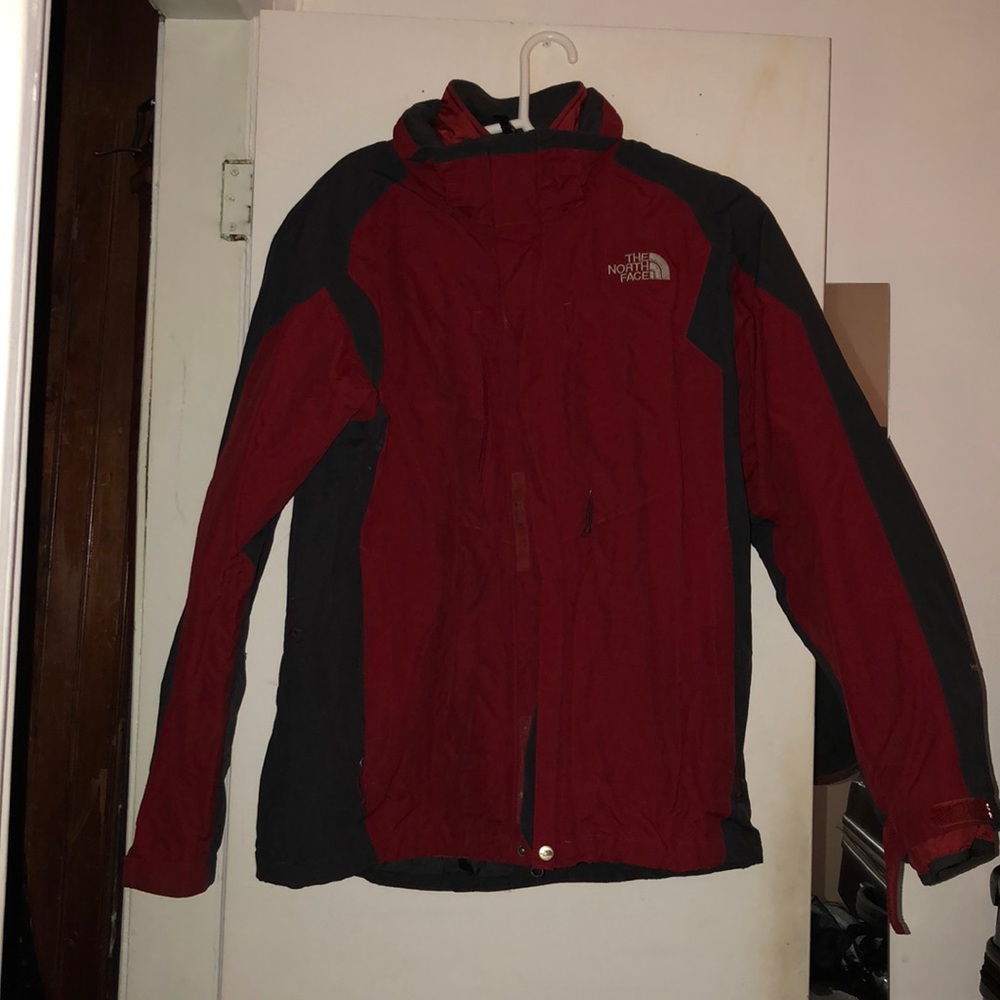 Red north face men’s jacket